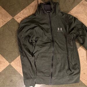 Under Armour Green Performance Jacket with Full-Length Zipper